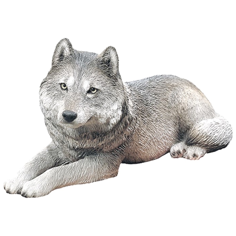 Authentic Sandicast Gray Wolf Sculpture